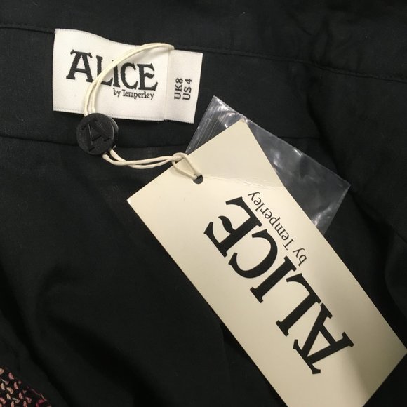 Alice by Temperley siesta black tunic embroidered shirt 4 Anthropologie NWT - Picture 10 of 11